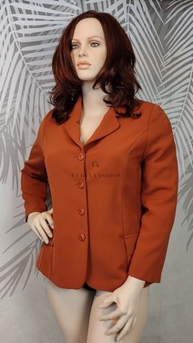 Elegáns rozsdabarna üzleti plus size blézer 